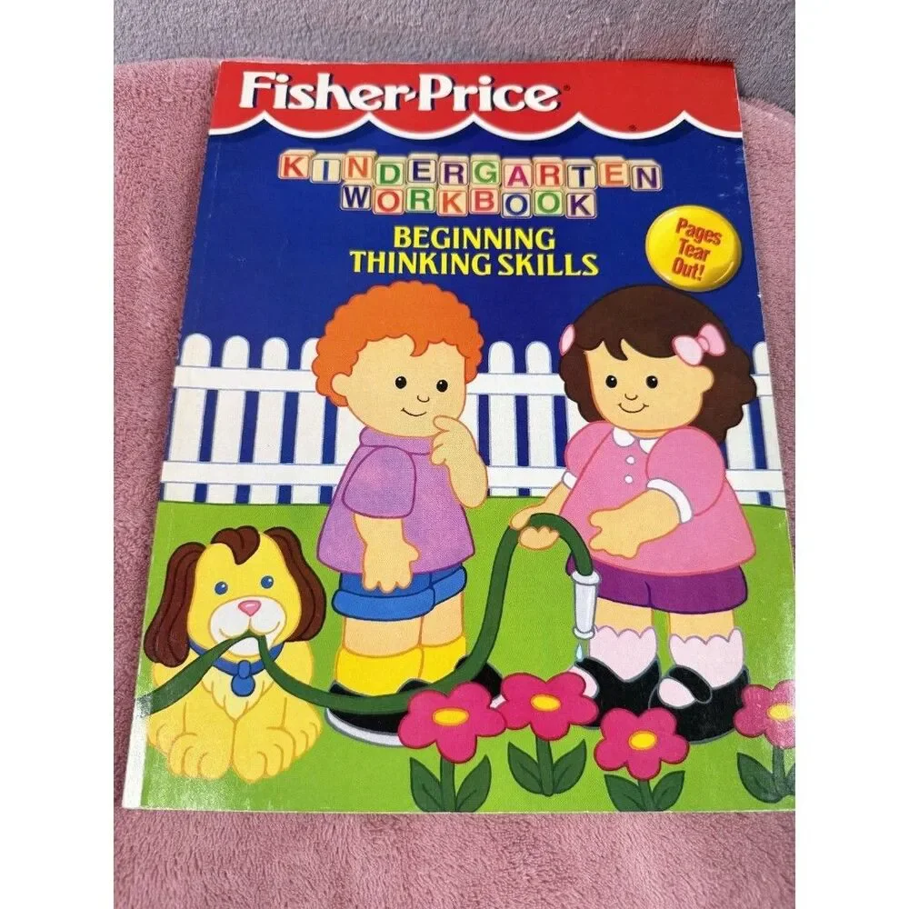 Fisher Price Little People Kindergarten Workbooks, dictionary--Lot Of 5 NEW